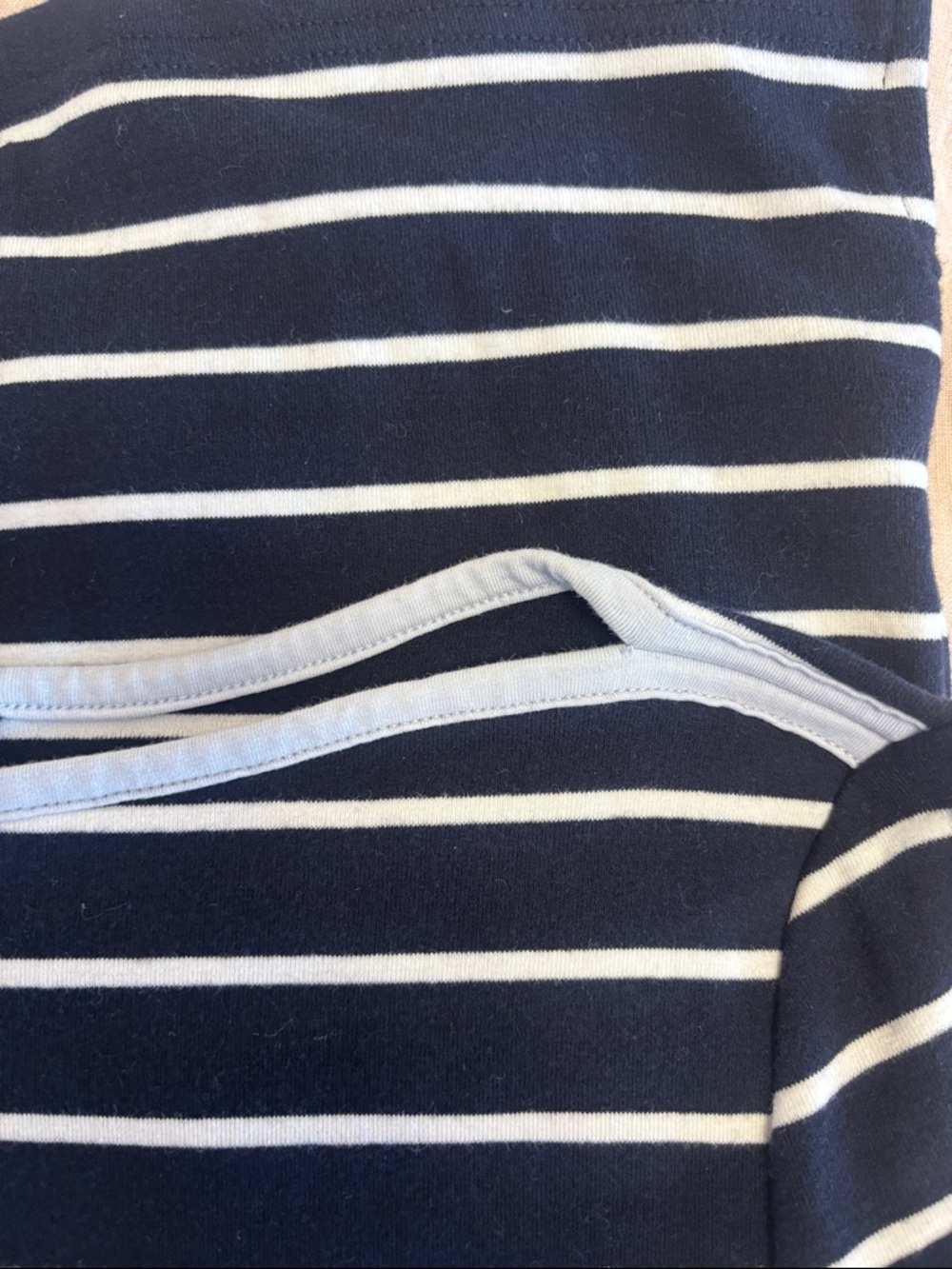 Lauren Ralph Medium White Navy Light Blue Striped Short Sleeve Boatneck coastal - Picture 6 of 11